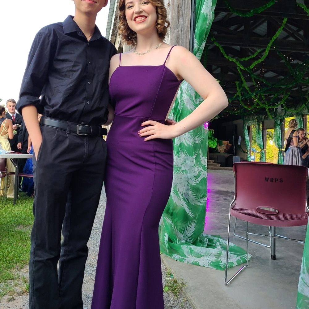 size s/m purple prom dress